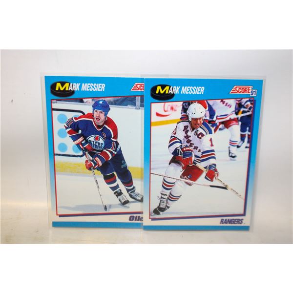 MARK MESSIER 1991 OILERS & RANGERS CARDS