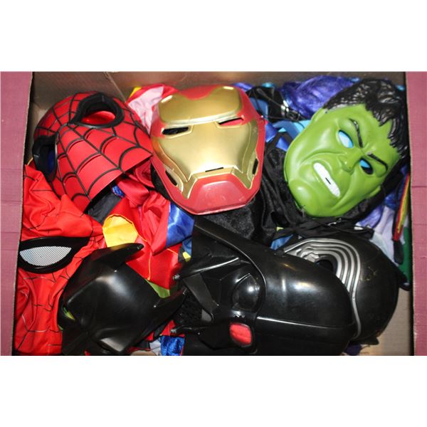 COLLECTION OF KIDS COSTUMES AND MASKS