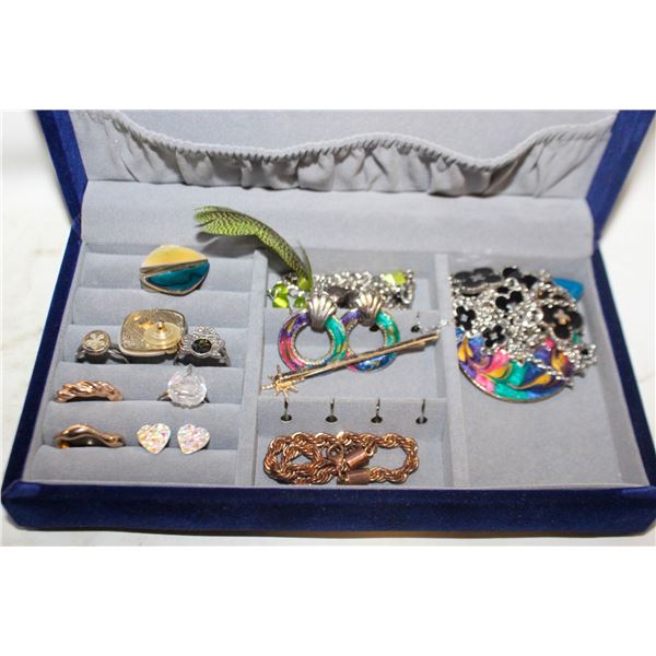 ESTATE JEWELRY BOX & CONTENTS