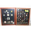 Image 1 : LOT OF 2 SHADOW BOXES WITH PIN COLLECTION