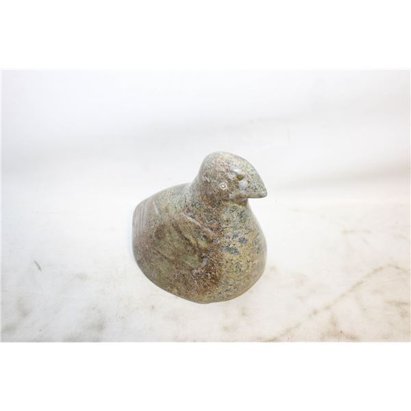 HAND CARVED SERPENTINE ARCTIC BIRD