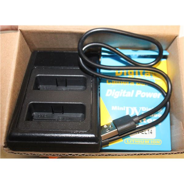 1 LITHIUM CAMERA BATTERY AND CHARGER