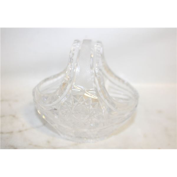 VINTAGE LEAD CRYSTAL BASKET