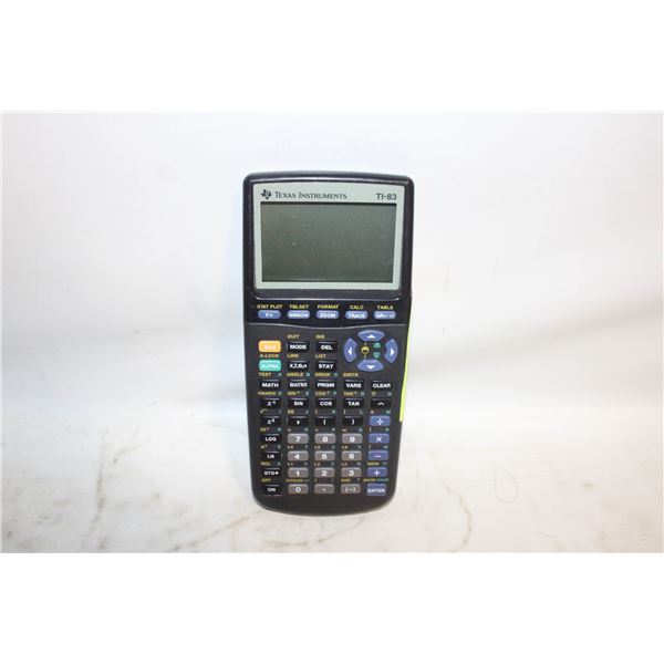 TEXAS INSTRUMENTS TI-83 GRAPHING CALCULATOR
