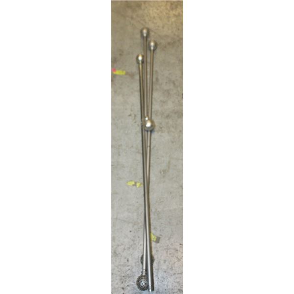 3 CURTAIN RODS