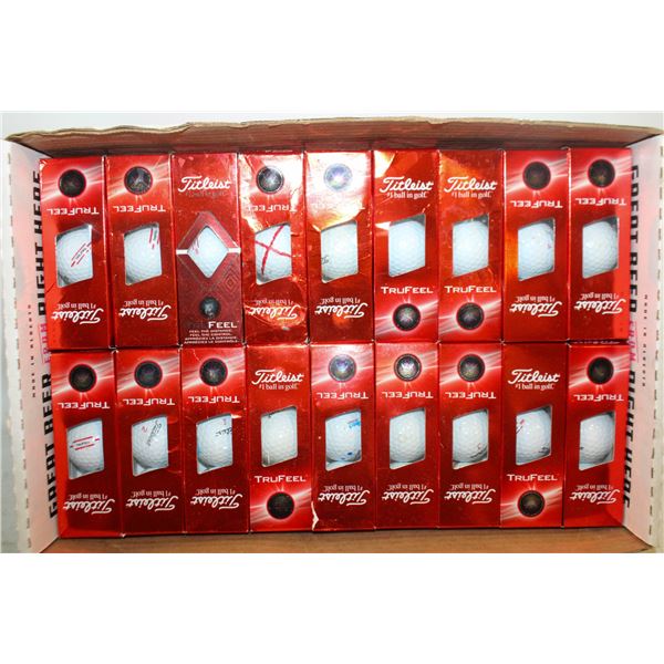 FLAT OF TITLEIST TRUFEEL RECLAIMED GOLF BALLS