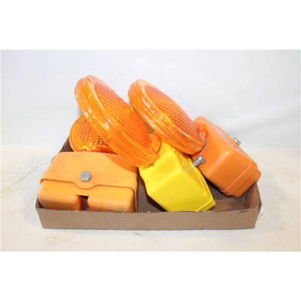 FLAT OF FLEX O LITE SIGN BARRICADE LIGHTS