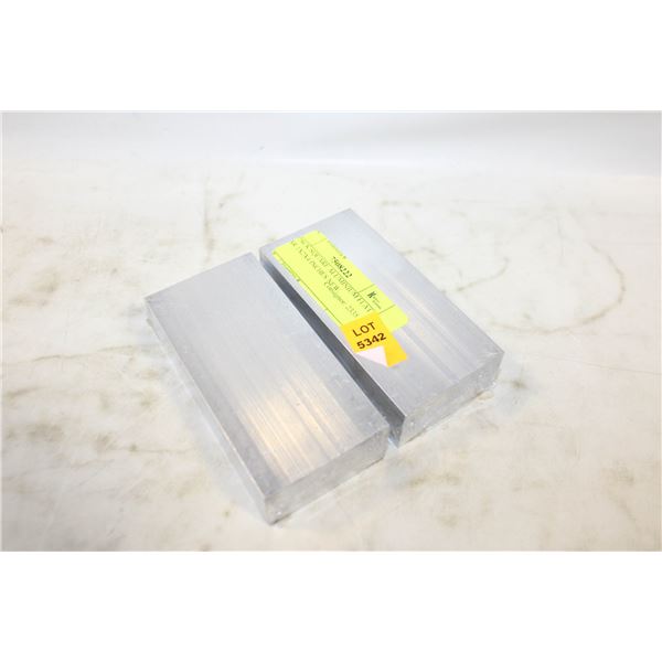 2 PACK SQUARE ALUMINIUM FLAT BAR 1X2X4 INCHES NEW