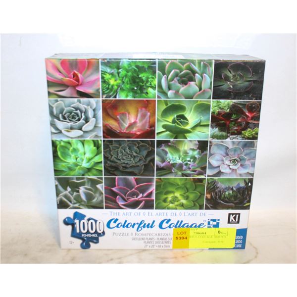 NEW COLORFUL COLLAGE 1000 PCS PUZZLE