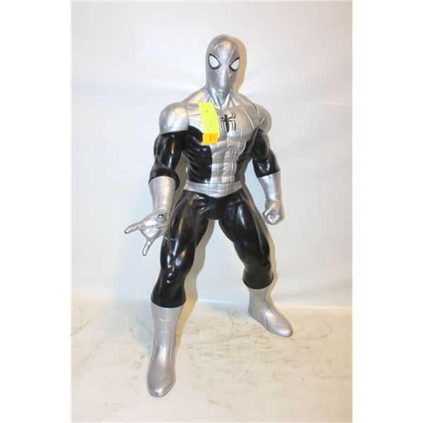SILVER COLOUR SPIDERMAN STATUE PLASTIC POSE-ABLE