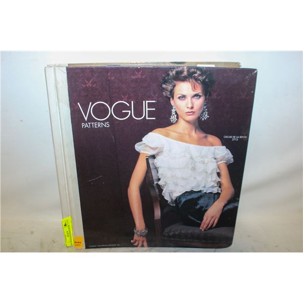 2002 VOGUE PATTERNS BOOK - 13" X 13"