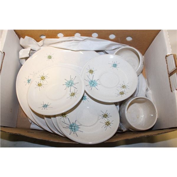 VINTAGE ATOMIC FRANCISCAN STAR DISHES- CHIPPED-