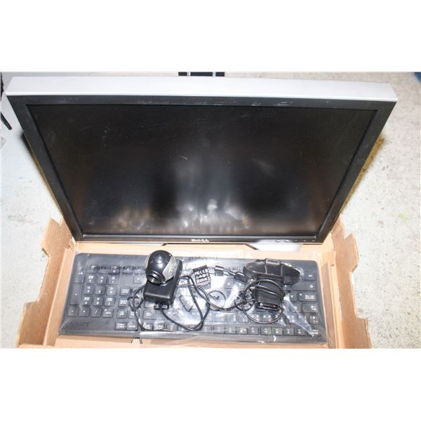 DELL 20" MONITOR, NEW KEYBOARD & LOGITECH WEBCAM