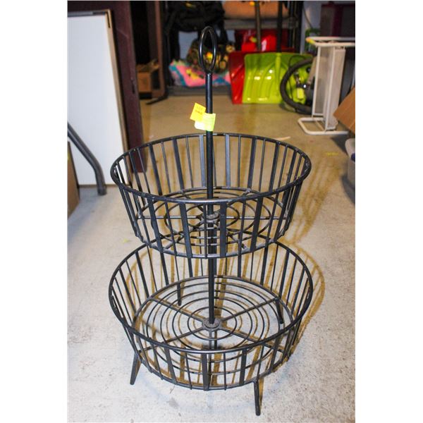 LARGE 2 TIER METAL SHELVING UNIT - COUNTERTOP