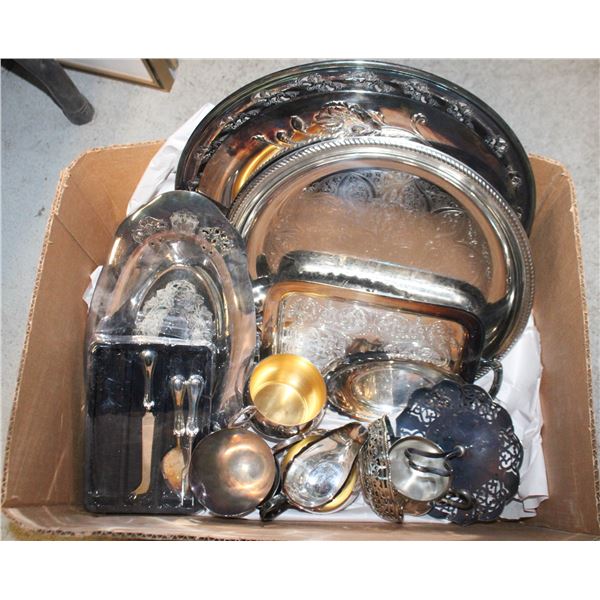 METALWARE SERVING PIECES- ASSORTED