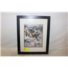 Image 1 : WOLF THEME FRAMED MATTED AND GLASS ENCAED PICTURE