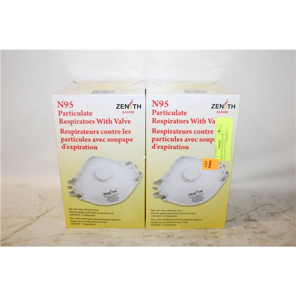 24 PACKS N95 PARTICULATE RESPIRATORS ADVANCE WITH