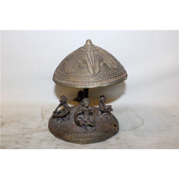 BRONZE METAL “DHOKRA ART” 7” HIGH X 5.5” WIDE