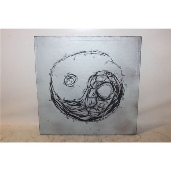 YIN YAN PAINTING, 14” X 14”