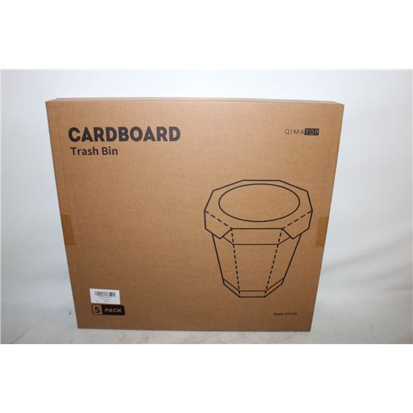 BRAND NEW 5PK CARDBOARD TRASH BIN
