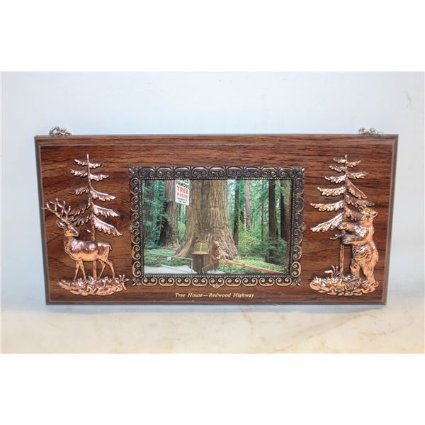 VINTAGE TREE HOUSE REDWOOD HIGHWAY ART