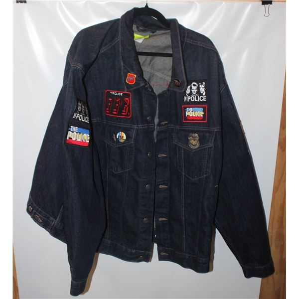 OLD NAVY 4XL DENIM JACKET WITH PATCHES