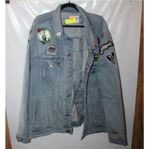 OLD NAVY 4XL DENIM JACKET WITH PATCHES