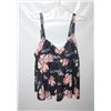 Image 1 : FLORAL PRINT TANKINI TOP IN BLACK AND