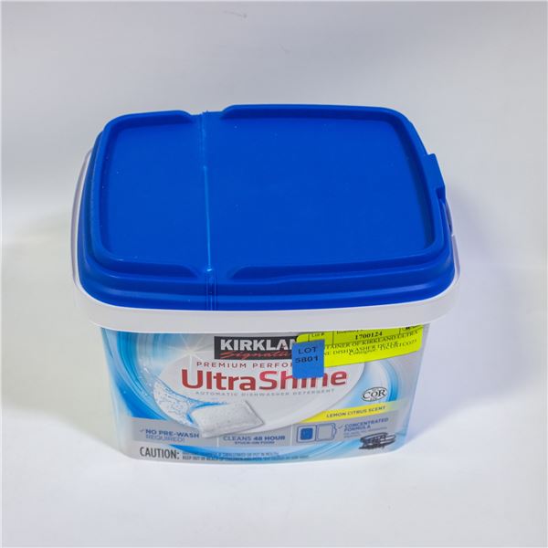CONTAINER OF KIRKLAND ULTRA SHINE DISHWASHER DETER