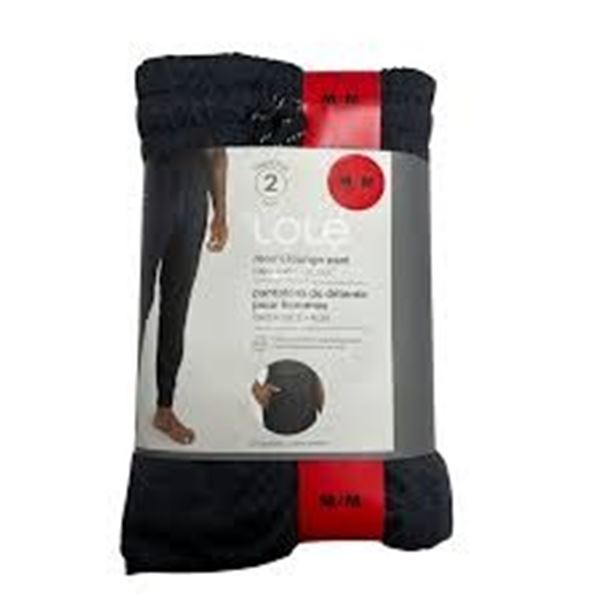 NEW 2PK LOLE MENS LOUNGE PANTS BLACK MEDIUM