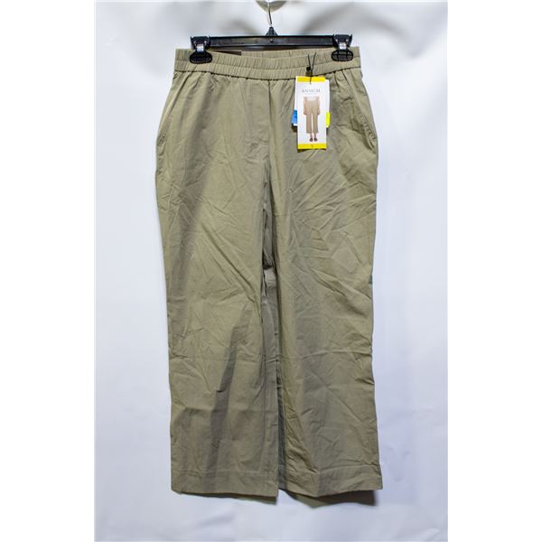 NEW ANSICH WIDE LEG CROPPED TROUSERS BEIGE SZ SM