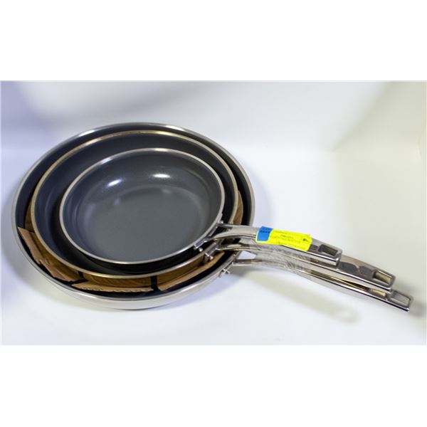 3 PC TRAMONTINA SKILLETS