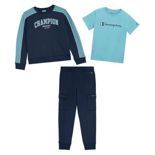 NEW CHAMPION KIDS 3PC SET SIZE 7 INCLUDES TEE