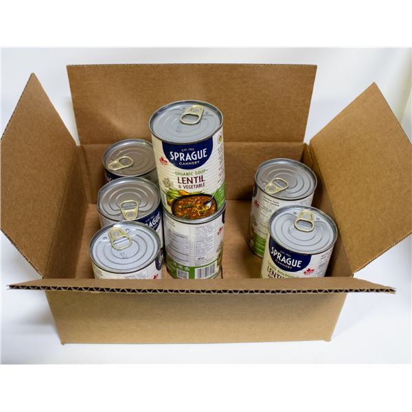 REPACKED 8 X 398ML SPRAGUE ORGANIC LENTIL SOUP