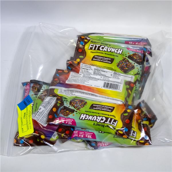 REPACKED 16 X 40G ROBERT IRVINE FIT CRUNCH BROWNIE