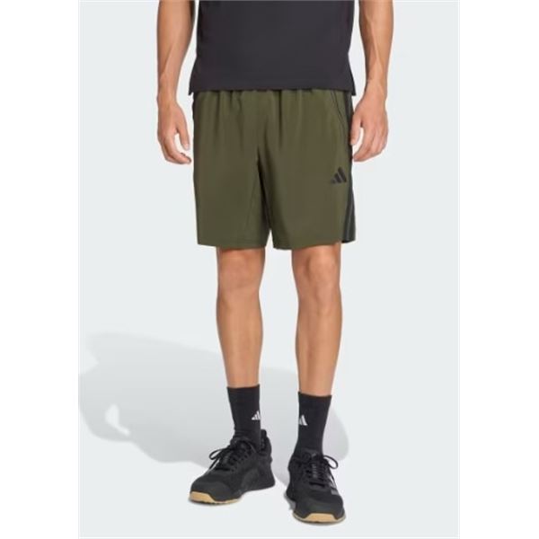 NEW ADIDAS ESSENTIALS TRAINING 3 STRIPES GREEN SM