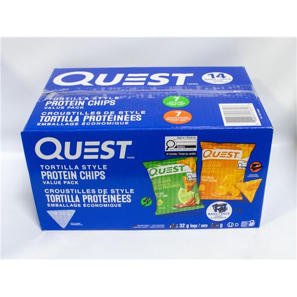10 X 32G QUEST TORTILLA STYLE PROTEIN CHIPS