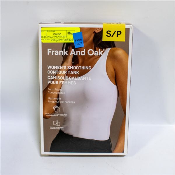 2PK FRANK & OAK WOMENS CONTOUR SMMOTHING TANKS S/P