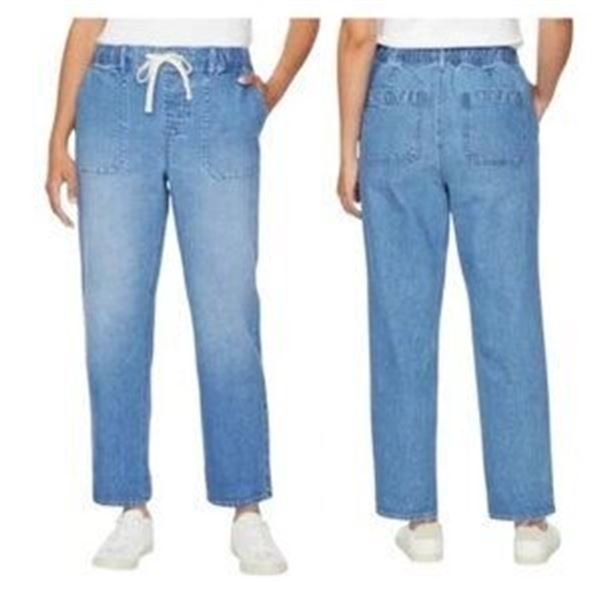 NEW BUFFALO DAVID BITTON CROPPED JEANS DRAWSTRING