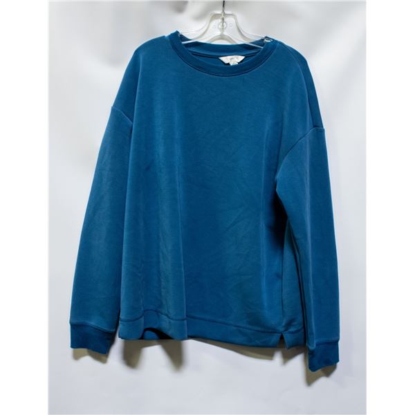 NEW UP! TENCEL BLUE CREWNECK PULLOVER SIZE SM