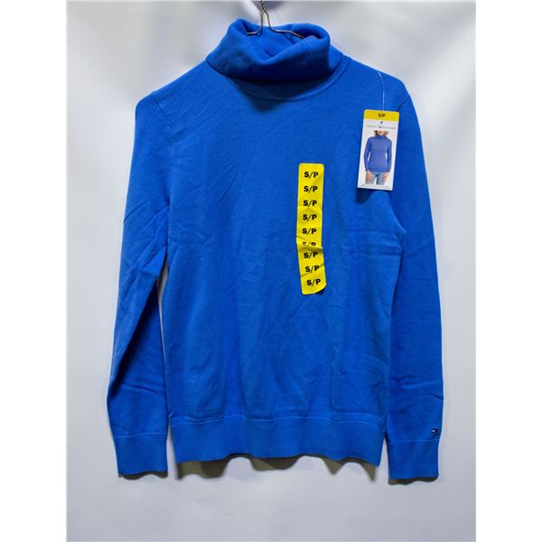 NEW TOMMY HILFIGER WOMENS TURTLENECK SM BLUE