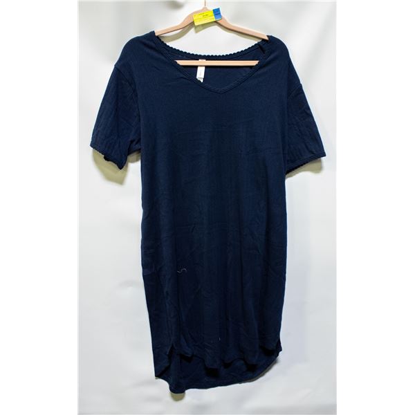 NEW FLORA NIKROOZ SLEEP DRESS SIZE LARGE - NAVY