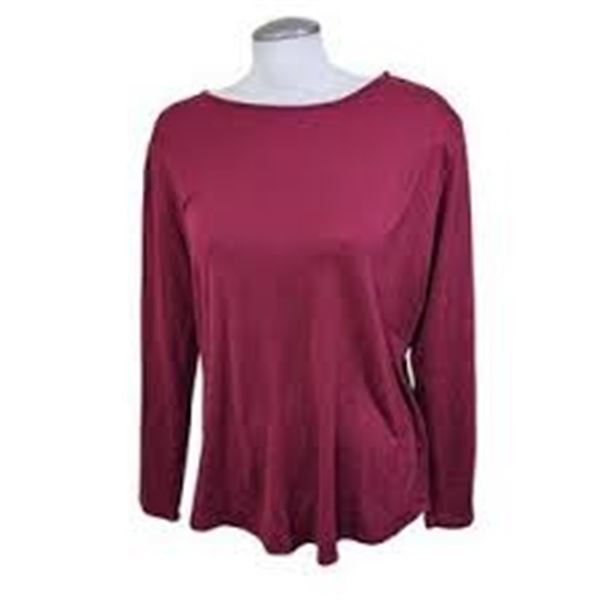 NEW WOMENS SEGMENTS MERINO SLEEVED TOP PINK SIZE M