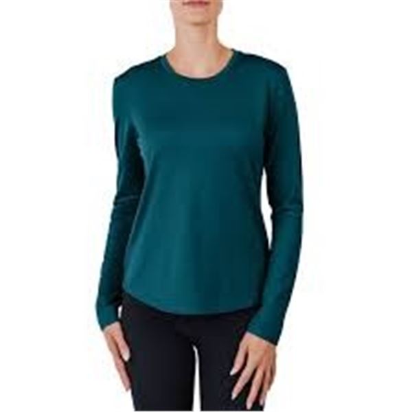 NEW SEGMENTS MERINO TOP TURQUOISE SMALL