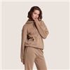 Image 1 : NEW WOMENS LAZYPANTS KNIT HOODIE BROWN MEDIUM