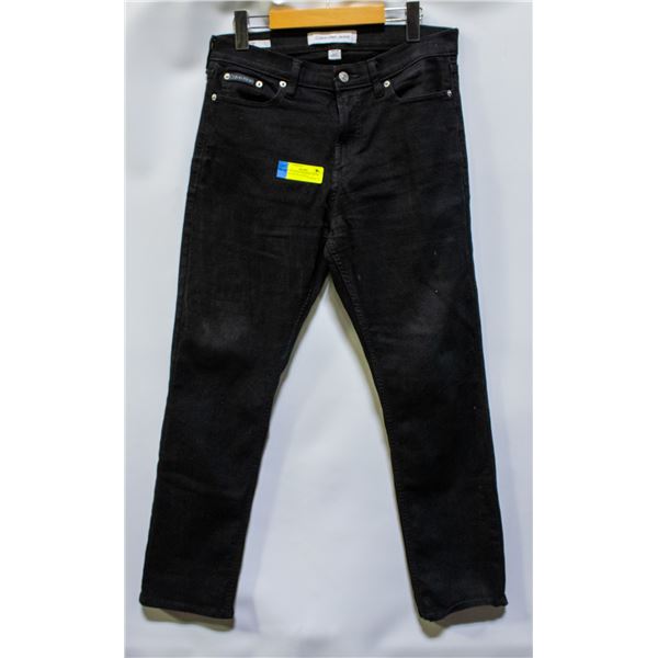 CALVIN KLEIN STRAIGHT DENIM JEANS SIZE 30 X 30 BLK