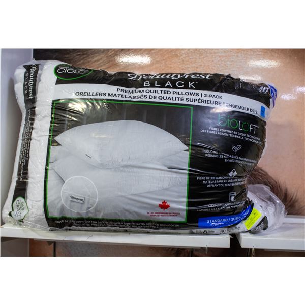 LIKE NEW 2PK BEAUTY REST CICLO QUEEN SIZED PILLOWS