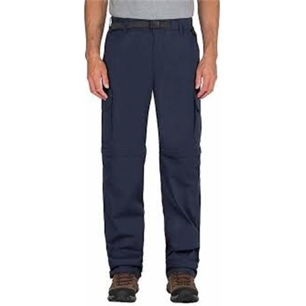 NEW MENS BC CLOTHING CONVERTIBLE PANT NAVY BLUE M