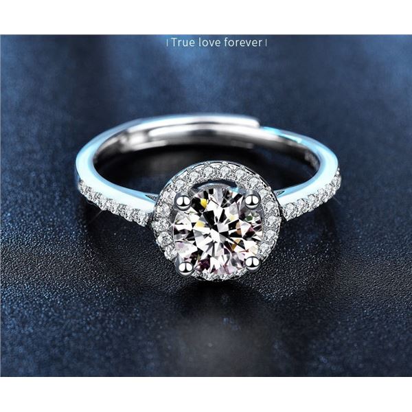 1 CT GRA CERTIFIED ROUND BRILLIANT MOISSANITE 925S