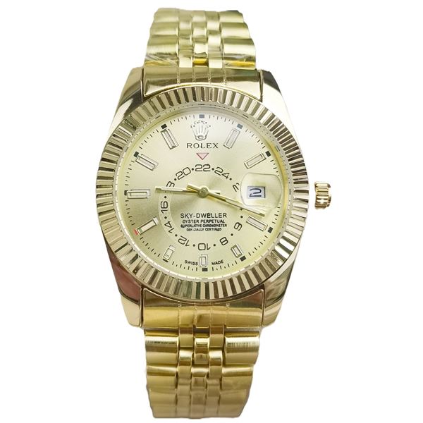 NEW REPLICA R0LEX  "SKY-DWELLER" QUARTZ WATCH